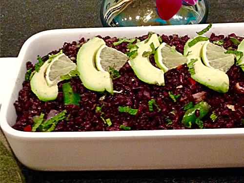 Asian Avocado and Black Rice Salad